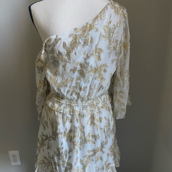 Rachel Zoe Flora One-Shoulder Mini Dress Size 6 - Picture 4 of 6